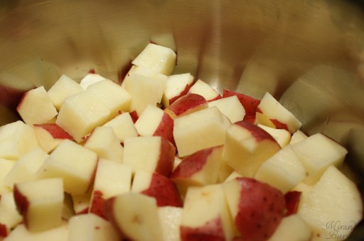 Chopped potatoes