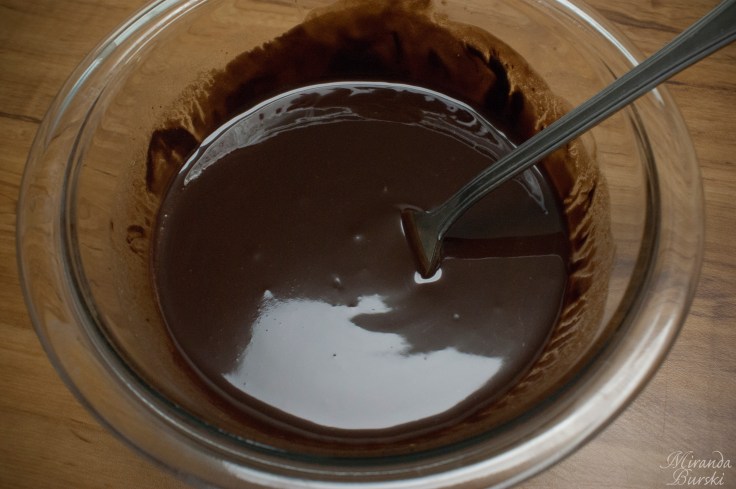 Melted butter and chocolate