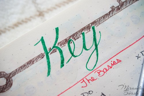 The key page in a bullet journal