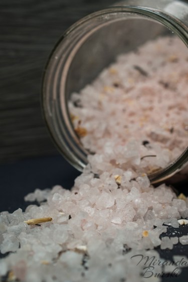 Pink bath salts